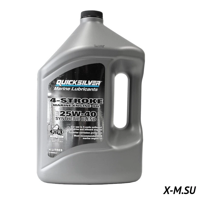 МАСЛО 4T водн QUCKSILVER (MERCURY) 25W40 ПОЛУСИНТЕТИКА 4л МАСЛО 4T водн QUCKSILVER (MERCURY) 25W40 ПОЛУСИНТЕТИКА 4л