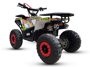 Детский бензиновый квадроцикл MOTAX GRIZLIK MIDI PS BW  с Механическим стартером